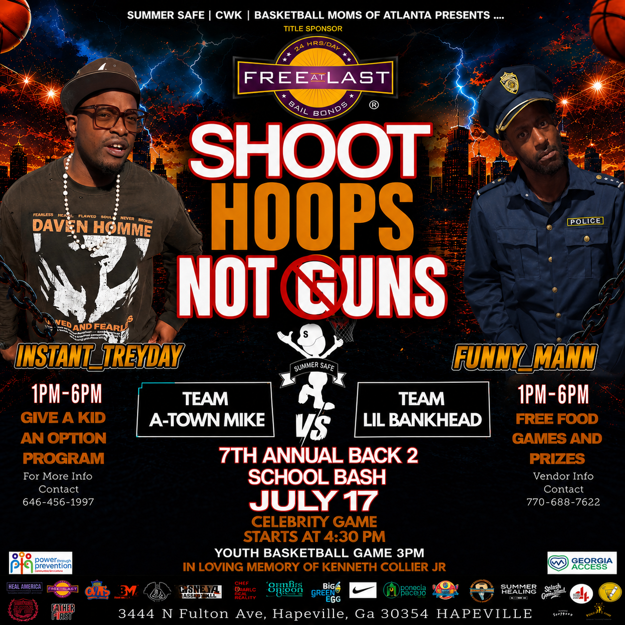 shoot hoops not guns 2026 - Flyer